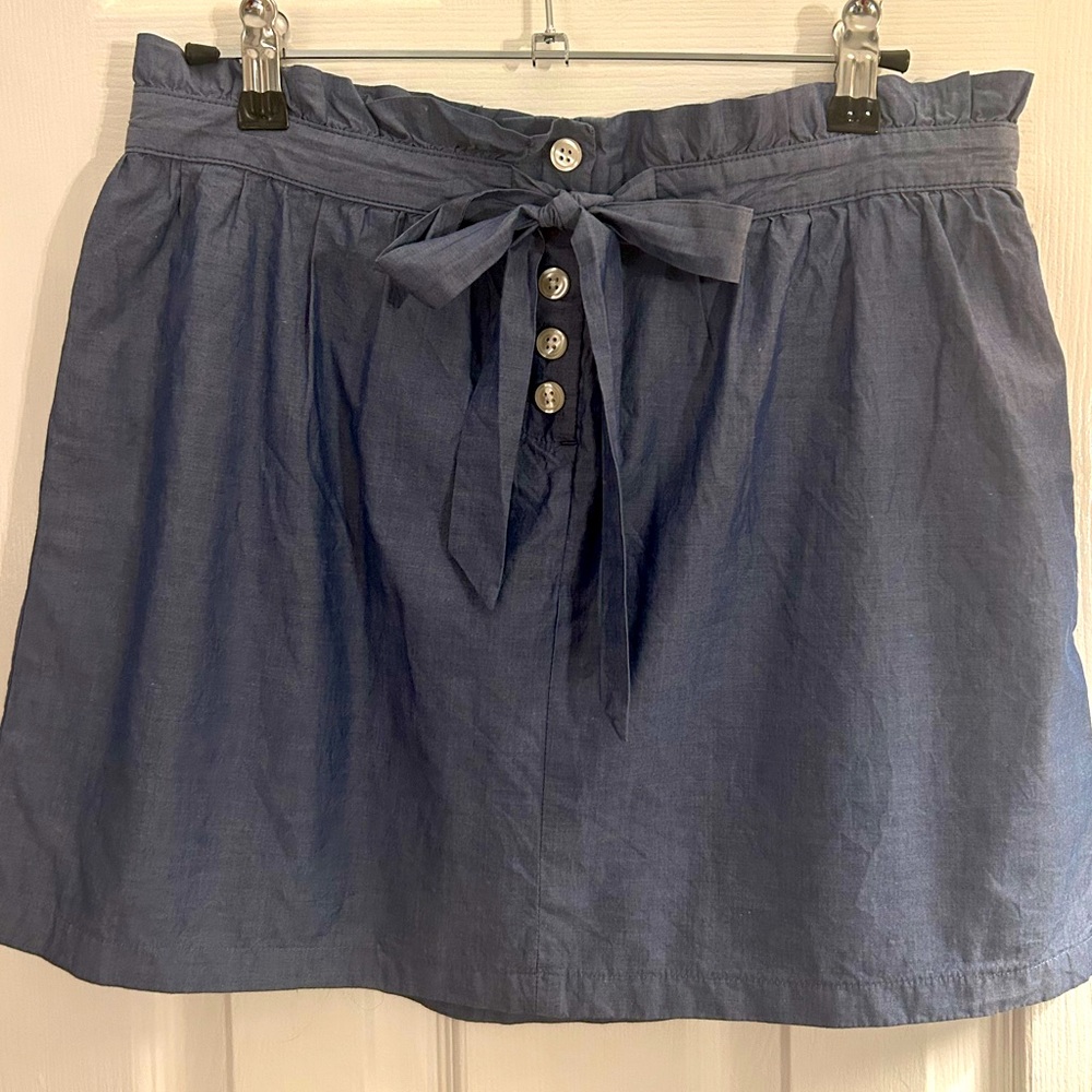 Blue Chambray Cotton J CREW Lightweight Women's SKIRT Women's XS